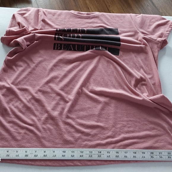 Torrid Pink Graphic Tee - 'Everybody is Beautiful' Size 2 - Picture 9 of 12
